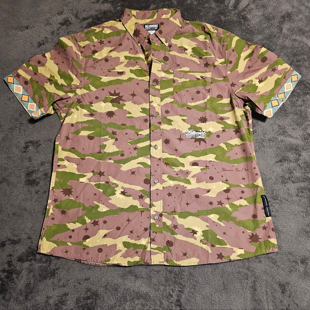 Billionaire Boys Club Camo Button Down SizeL